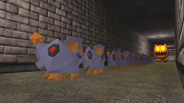 A trail of Scaredy Rats flee from a Kapu Kapu.