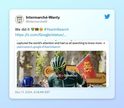 We did it 💚🇪🇷🥹 #YearInSearch https://t.co/xWQCTCo8Pw https://t.co/eFQruV3GZM