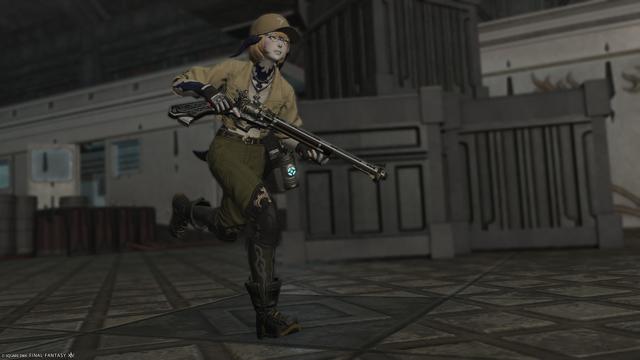 Yozora charges in for the raid in the Underground Subway.