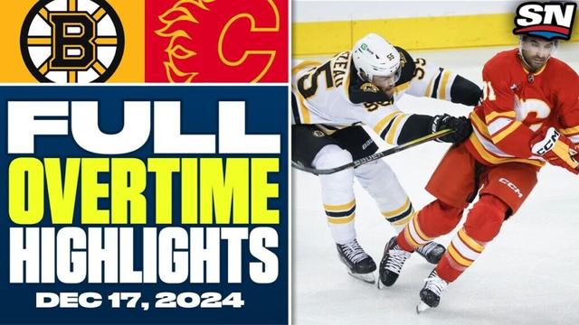Boston Bruins at Calgary Flames | FULL Overtime Highlights - December 17, 2024