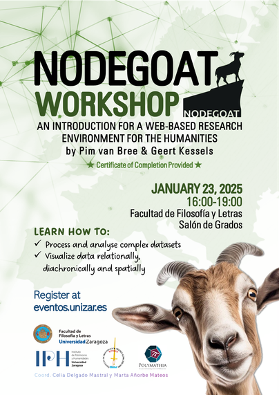 poster for a nodegoat workshop in Zaragoza