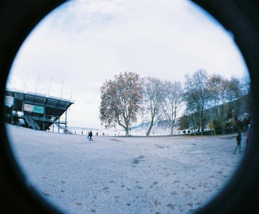 Platz vor der Seebühne in Bregenz, fast ,menschenleer