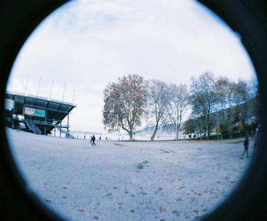 Platz vor der Seebühne in Bregenz, fast ,menschenleer