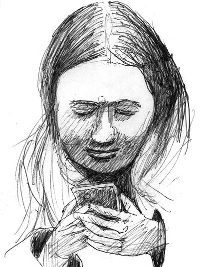 Woman with mobile phone