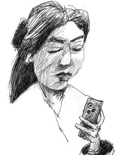 Woman with mobile phone