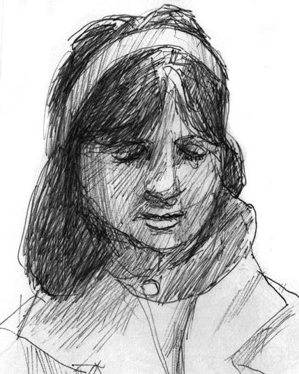 Woman without mobile phone
