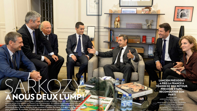 Photo de la droite extrême autour du délinquant Sarkozy. Avec Darmanin, Estrosi, tagueulewauquiez, Hortefeux...