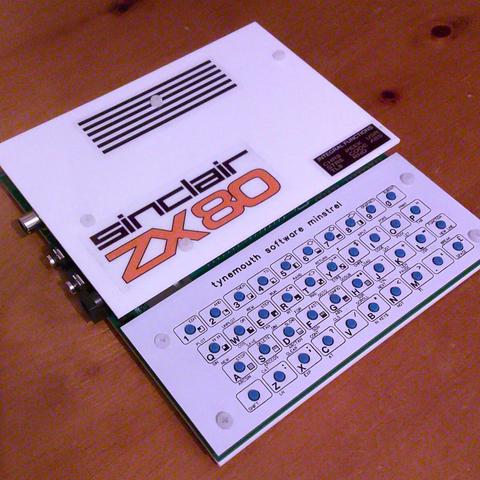 My Tynemouth Software "Minstrel 2" ZX80 clone computer, sporting very similar stickers to the original Sinclair ZX80, with some artistic licence.