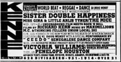 SISTER DOUBLE Happiness newspaper announcement