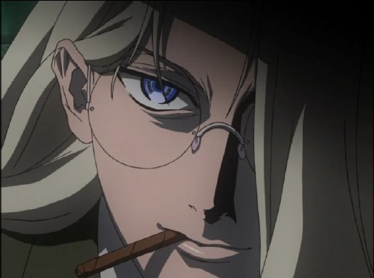Integra Hellsing with a confident smile