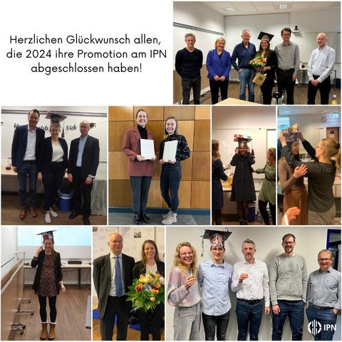 Collage mehrerer Promovend*innen, teilweise mit den Begutachterkommissionnen.