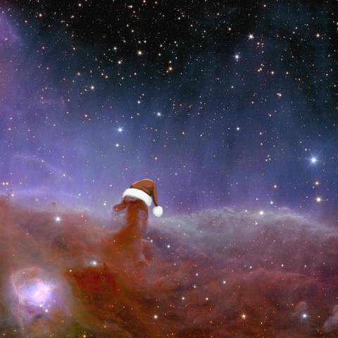 Euclid’s “Early Release Observation” view of the Horsehead Nebula in Orion with a Santa hat on.

Image Credits: ESA/Euclid/Euclid Consortium/NASA, image processing by J.-C. Cuillandre (CEA Paris-Saclay), G. Anselmi; Hat from freepik.com.
