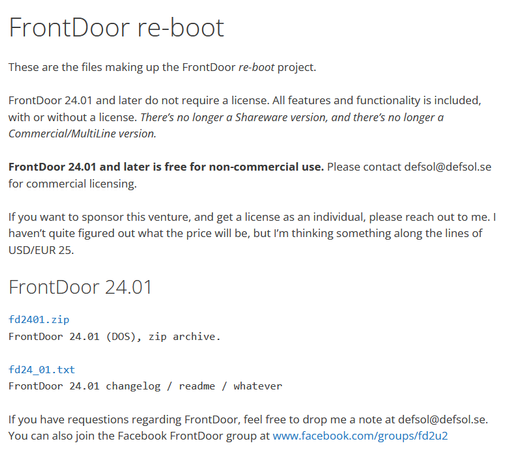 FrontDoor 24.01 re-boot