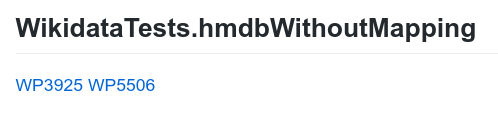 Screenshot of the curation page showing that pathways WP3925 and (the new) WP5506 use HMDB identifiers that are not listed in Wikidata.