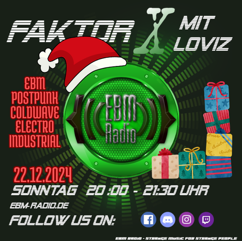 Faktor X - Radioshow live Sonntag 22.12.2024 20 Uhr

http://www.ebm-radio.org:7000/hq
