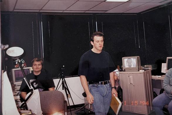Mark Dochtermann & William Scarboro during the character capture sessions for Rise of the Triad.