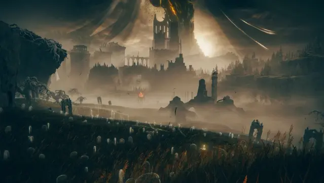 Gravesite Plain in Elden Ring's Shadow of the Erdtree DLC.