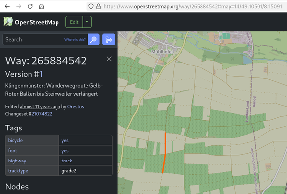 Screenshot OpenStreetMap