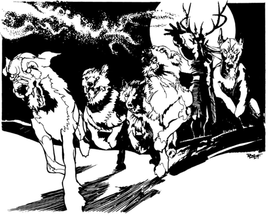 depiction of the Wild Hunt from Deities and Demigods