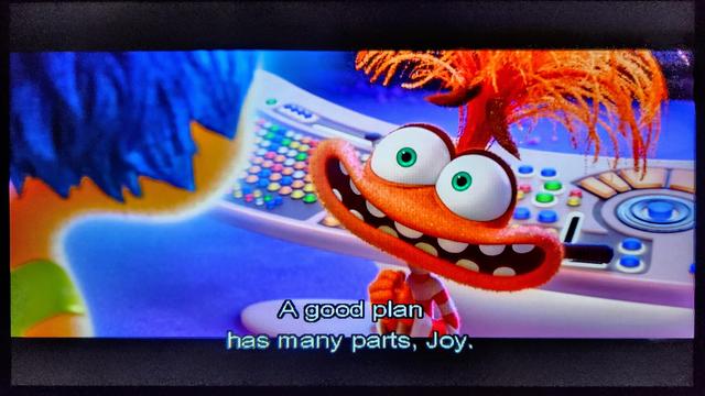 Anxiety says "A good plan has many parts, Joy."
