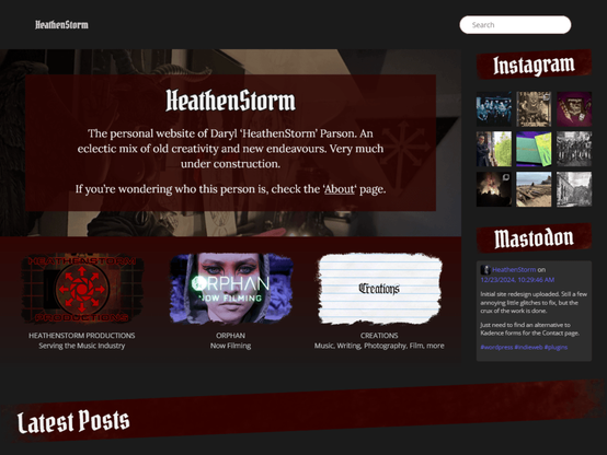 HeathenStorm Homepage