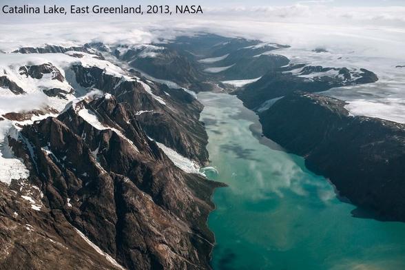 aerial photo - oblique - Catalina Lake, East Greenland, 2013 (NASA)