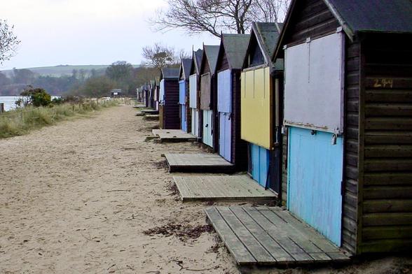 Beach huts that would look better on a better camera. But that's no fun.