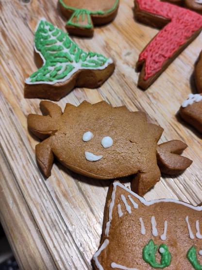 Gingerbread in the shape of Ferris the crab