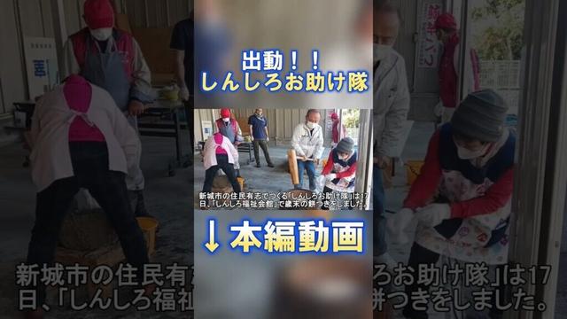出動！！しんしろお助け隊 #shorts #愛知 #新城 #餅つき #米 #正月 #イベント #ニュース #news #japan #food #helpingothers #お助け