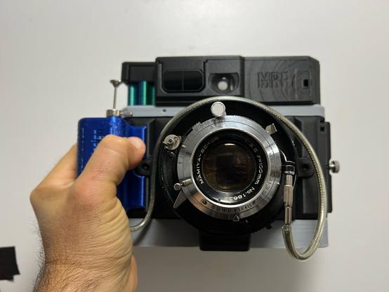 Front view of the fully buttoned up MRF camera.