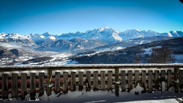 Le Mont-Blanc vu du refuge, à Cordon.