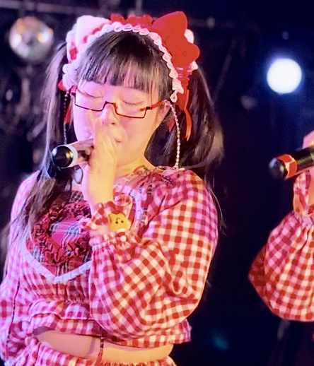 Closeup of Menma with her eyes closed