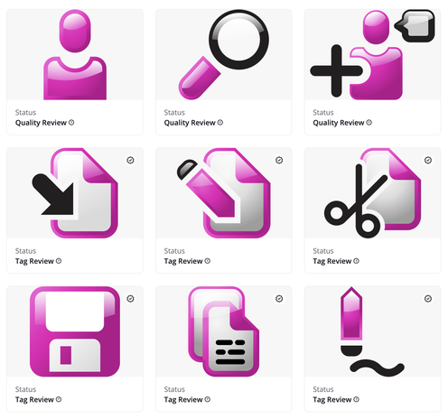 A set of pink icons in Pixabay.