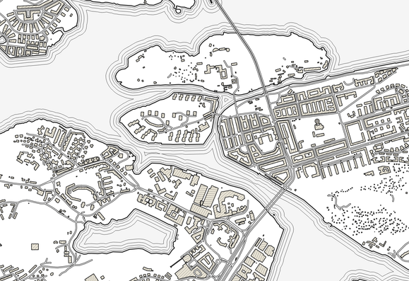 Map in a rustic style