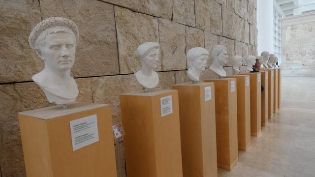 Busts of the Julio-Claudians, beginning with Augustus