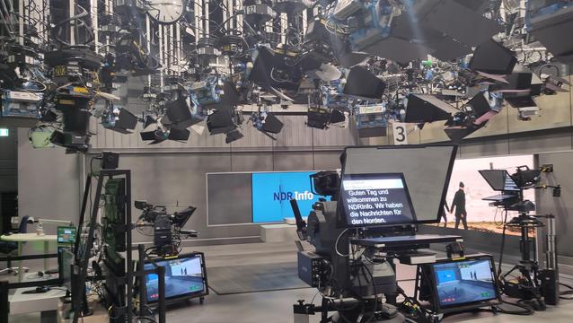 Semi modernes Fernsehstudio