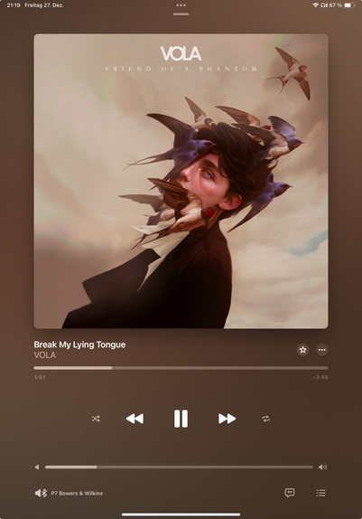 Screenshot meines Players mit Volas Break My Lying Tongue