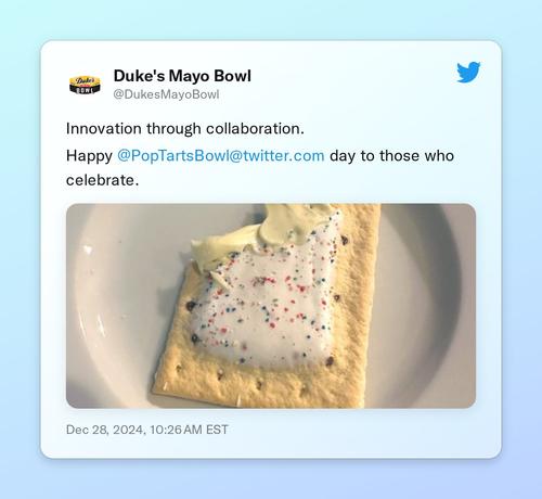Innovation through collaboration.
Happy @PopTartsBowl day to those who celebrate. https://t.co/LUqXdx9GDS