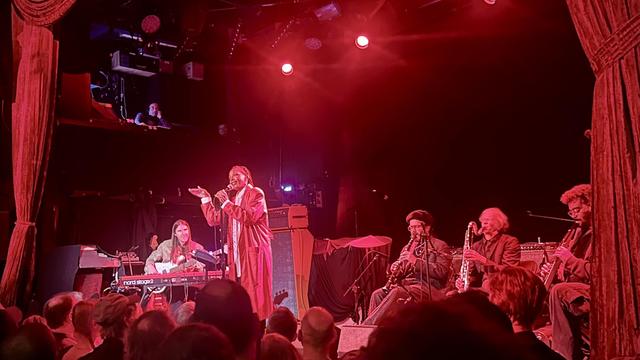 Dawn Richard performing with Spencer Zahn on piano and bass, and three woodwind players at the Bowery Ballroom in NYC on Friday December 27, 2024.