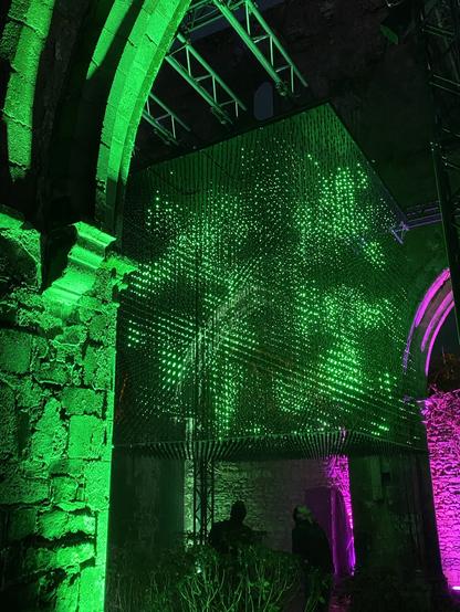 Another photo from the illuminated cube in the Beauport Abbey (Paimpol, Côtes d’Armor, Brittany)