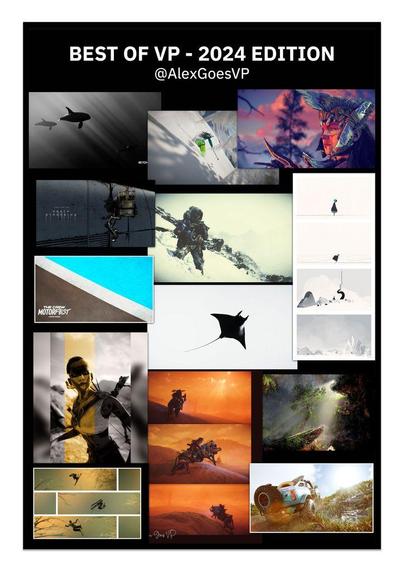 A collage of various pictures posted through the year. The pictures overlaps. At the top the title "Best of VP - 2024 Edition @AlexGoesVP".