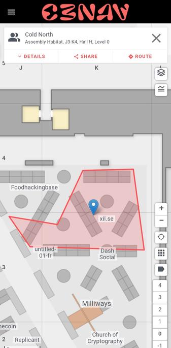 Screenshot of the 38C3 map, showing the location of the Cold North habitat