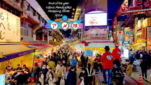 4K60【年の瀬 上野アメ横商店街】年末のアメヤ横丁 2024 東京 Japan