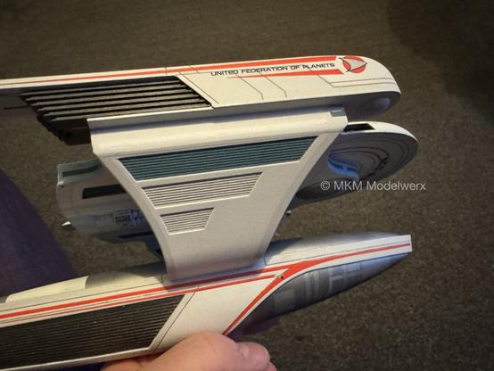 Showing the pylon of the Grissom model