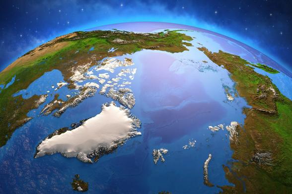 map / image - view of the northern polar region