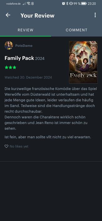 Filmbewertung Werwölfe vom Düsterwald