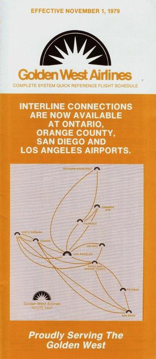 Golden west timetable with Route Map