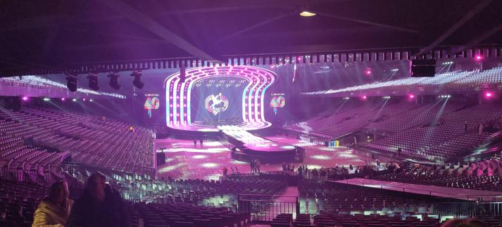 Podium Clouseau40 in het Sportpaleis