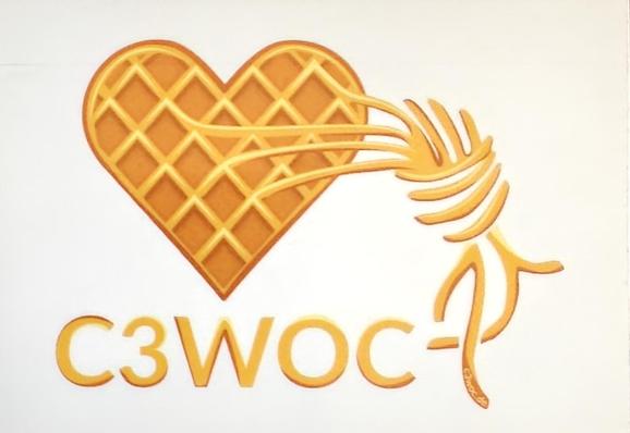 Sticker mit Aufdruck und Logo vom C3WOC