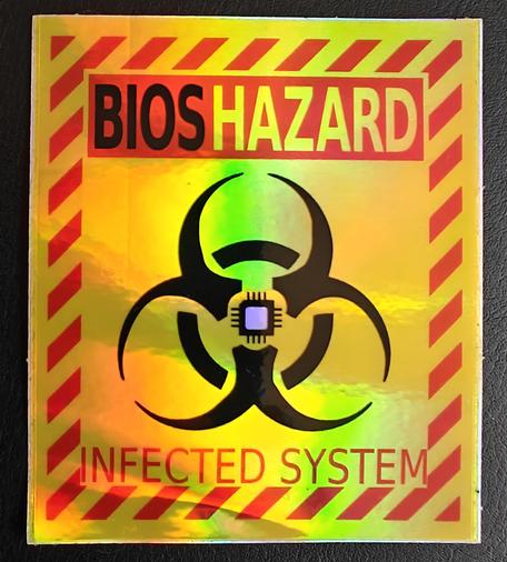 sticker mit Aufdruck BIOS Hazard